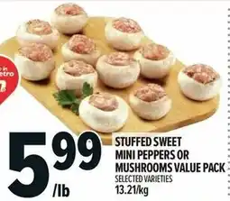 Metro Stuffed sweet mini peppers or mushrooms value pack offer