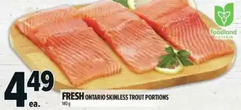 Metro Fresh ontario skinless trout portions offer