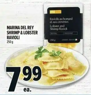 Metro Marina del rey shrimp & lobster ravioli offer