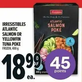 Metro Irresistibles atlantic salmon or yellowfin tuna poke offer