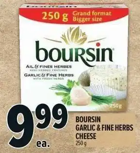 Metro Boursin garlic & fine herbs cheese offer