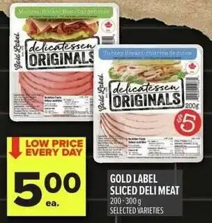 Metro Gold label sliced deli meat offer