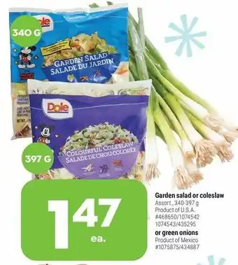 Giant Tiger Garden salad or coleslaw offer