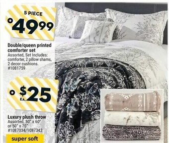Giant Tiger Double/queen printed comforter set offer
