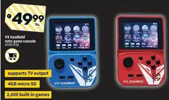 Giant Tiger VX handheld retro game console offer
