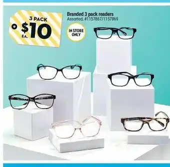 Giant Tiger Branded 3 pack readers offer