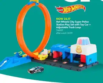 Toys R us Hot Wheels City Super Police Station Play Set with Toy Car + Adjustable Track Loop offer