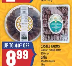 Marché Adonis CASTLE FARMS Sukkari ruttab dates,DAÏA Khudari dates offer