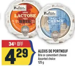 Marché Adonis ALEXIS DE PORTNEUF Brie or camembert cheese offer