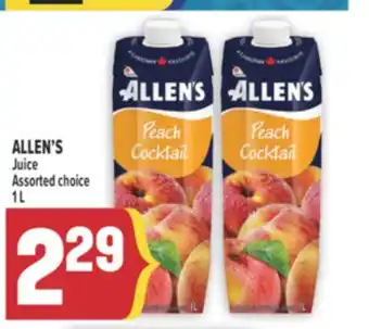 Marché Adonis ALLEN'S Juice offer