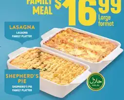 Marché Adonis LASAGNA FAMILY PLATTER, SHEPHERD'S PIE offer