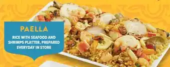 Marché Adonis PAELLA RICE WITH SEAFOOD AND SHRIMPS PLATTER offer