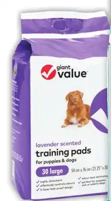 Giant Tiger Giant Value puppy training pads offer