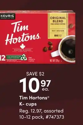 Giant Tiger Tim Hortons K- cups offer