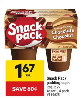 Giant Tiger Snack Pack pudding cups offer