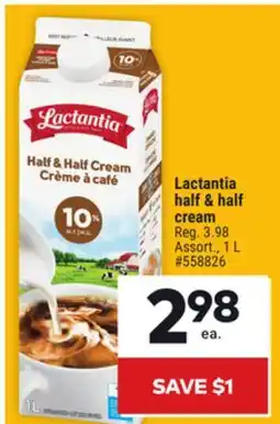 Giant Tiger Lactantia half & half cream offer