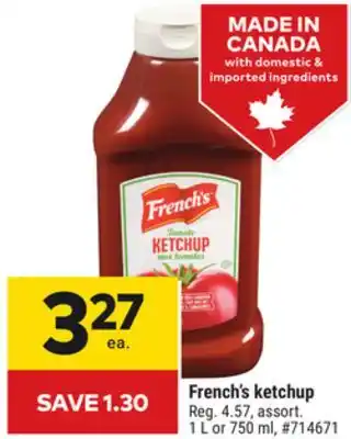 Giant Tiger French's ketchup offer