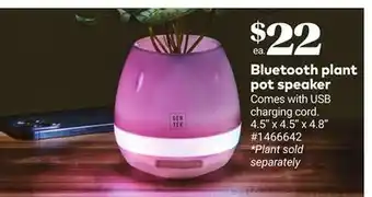 Giant Tiger Bluetooth plant pot speaker offer