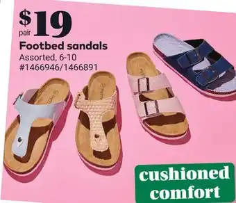 Giant Tiger Footbed sandals offer