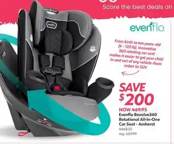 Babies 'R' Us Evenflo Revolve360 Rotational All-In-One Car Seat - Amherst offer