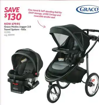 Babies 'R' Us Graco Modes Jogger 2.0 Travel System - Felix offer