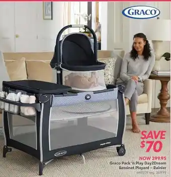 Babies 'R' Us Graco Pack 'n Play Day2Dream Bassinet Playard – Rainier offer