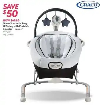 Babies 'R' Us Graco Soothe 'n Sway LX Swing with Portable Bouncer – Rainier offer