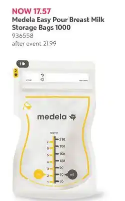 Babies 'R' Us Medela Easy Pour Breast Milk Storage Bags 1000 offer