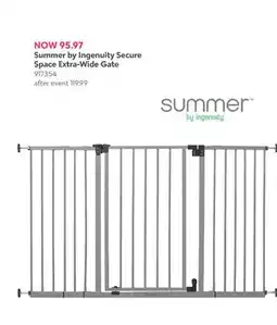 Babies 'R' Us Summer by Ingenuity Secure Space Extra-Wide Gate offer