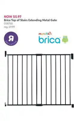 Babies 'R' Us Brica Top of Stairs Extending Metal Gate offer