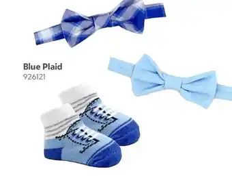 Babies 'R' Us Baby Mode Signature 3 Piece Bowtie & Sock Set Blue Plaid offer