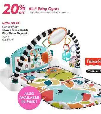 Babies 'R' Us Fisher-Price Glow & Grow Kick & Play Piano Playmat offer