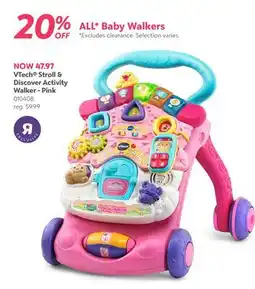 Babies 'R' Us VTech stroll & Discover Activity Walker -Pink offer