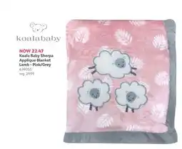 Babies 'R' Us Koala Baby Sherpa Applique Blanket Lamb - Pink/Grey offer