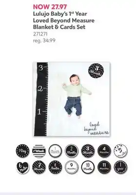 Babies 'R' Us Lulujo - Baby's 1st Year Loved Beyond Measure Blanket & Cards Set offer