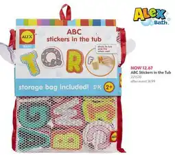 Babies 'R' Us ALEX ABC Stickers in the Tub offer