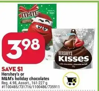 Giant Tiger Hershey's or M&M's holiday chocolates offer