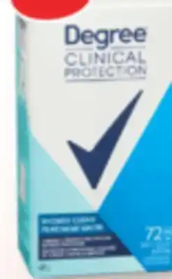 Familiprix DEGREE, Clinical Protection, Selected antiperspirants offer