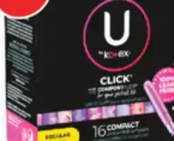 Familiprix U by Kotex Selected tampons, liners or pads offer