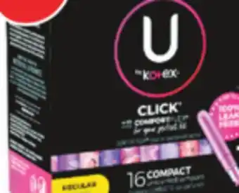 Familiprix U by Kotex Selected tampons, liners or pads offer