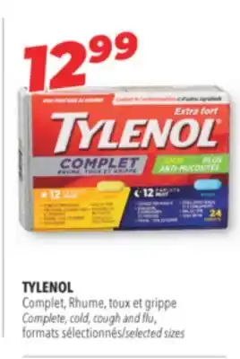 Familiprix TYLENOL Complete, cold, cough and flu selected sizes offer