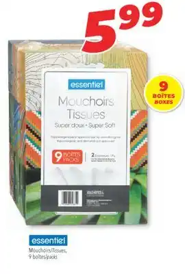 Familiprix ESSENTIEL, Tissues 9 packs offer