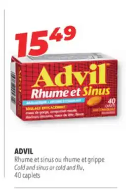 Familiprix ADVIL, Cold and sinus or cold and flu, 40 caplets offer