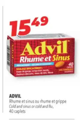 Familiprix ADVIL, Cold and sinus or cold and flu, 40 caplets offer