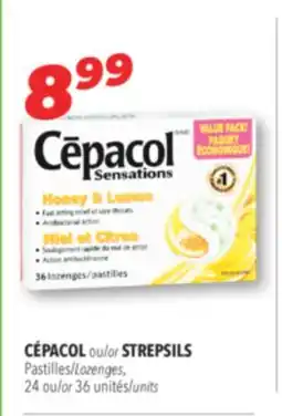 Familiprix CÉPACOL or STREPSILS, Lozenges 24 or 36 units offer