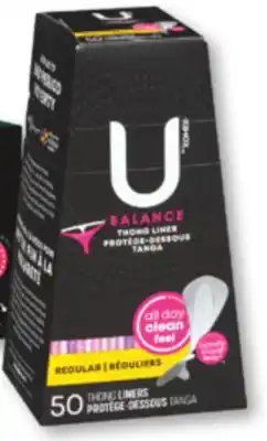 Familiprix U by Kotex Balance thong liner regular 50un offer