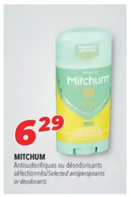 Familiprix MITCHUM Selected antiperspirants or deodorants offer