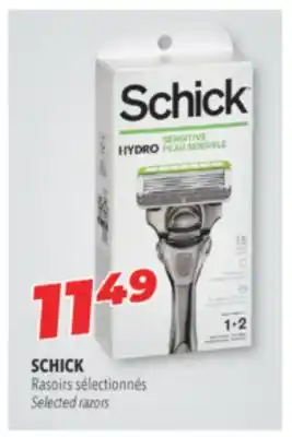 Familiprix SCHICK, Selected razors offer