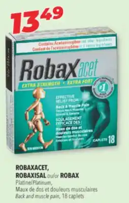 Familiprix ROBAXACET, ROBAXISAL or ROBAX Platinum Back and muscle pain, 18 caplets offer