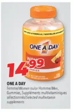 Familiprix ONE A DAY, Women or Men, Gummies, Selected multivitamin supplements offer